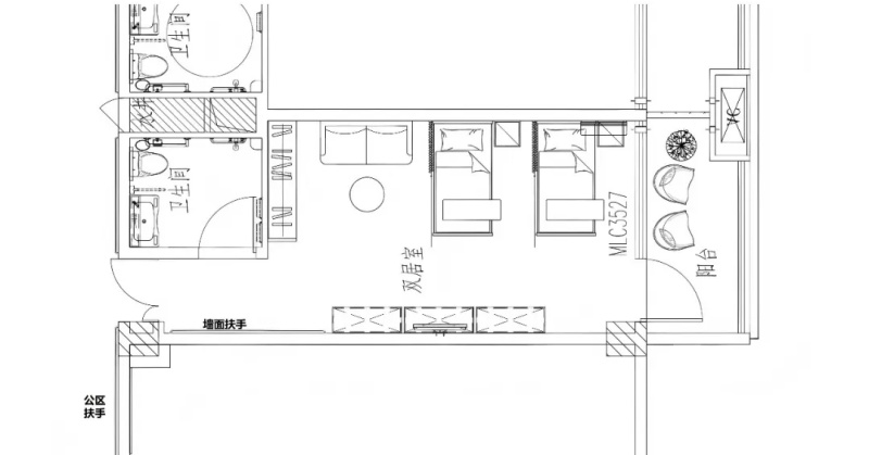 养老院室内平面 养老院室内平面